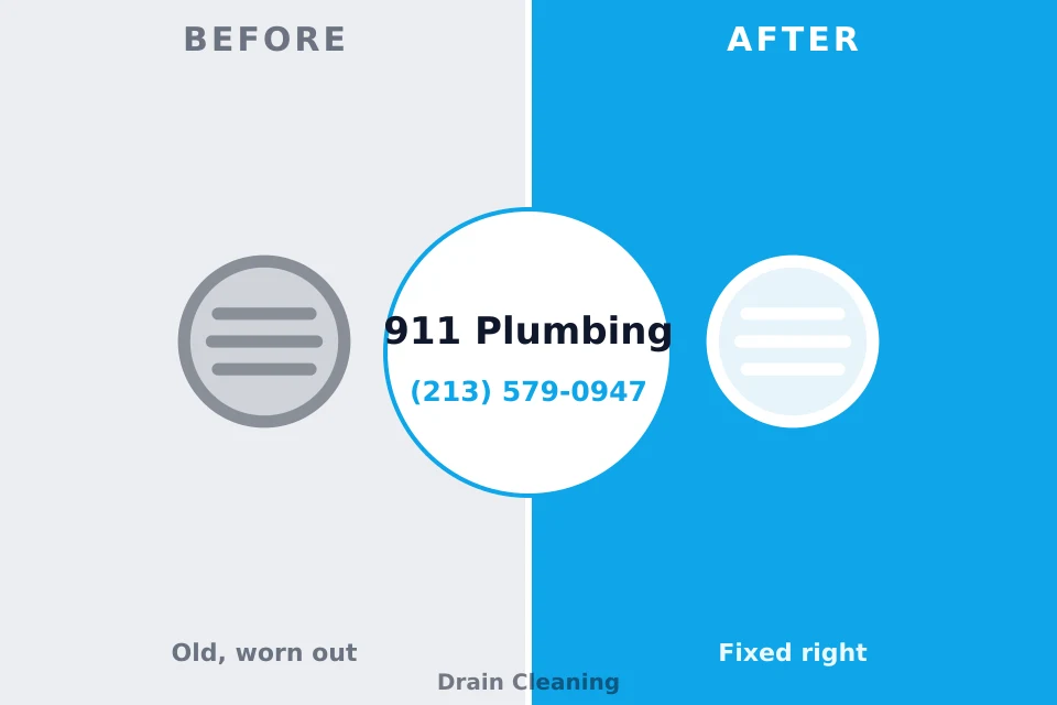 Before and after: plumbing company Eustace, TX